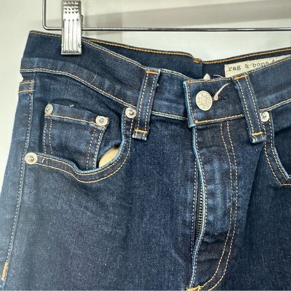 Rag & Bone Size 25 Justine Skinny Dark Wash Harrow Stretch Skinny Jeans - Picture 8 of 12